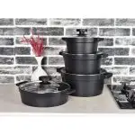 سرویس قابلمه یونیک دیاموند مشکی 8 پارچه مدل 8500 - Image 3