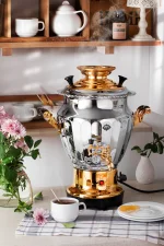 سماور برقی عالی نسب مدل الماس نفیس طلایی حجم 7 لیتر - Image 2