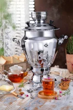 سماور گازی عالی نسب مدل نگین سیمین حجم 6 لیتر - Image 2