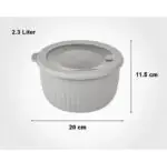 ست کاسه گرد دربدار شیاردار لیمون کد 223335 - Image 5