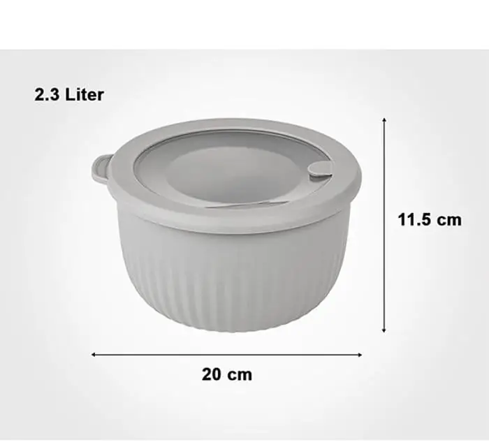 ست کاسه گرد دربدار شیاردار لیمون کد 223335 - Image 5