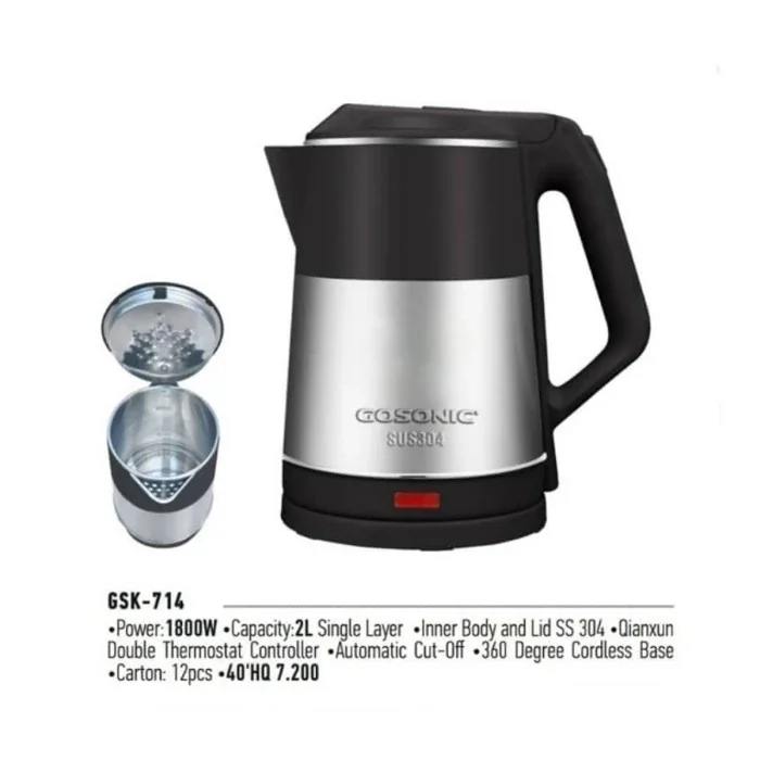 کتری برقی گوسونیک مدل GSK-714 (حجم 2 لیتر) - Image 2