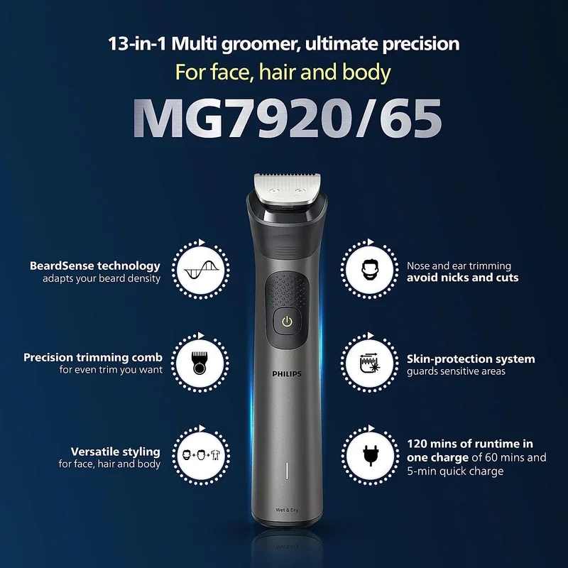 ماشین اصلاح موی صورت فیلیپس مدل MG7920 - تصویر 3