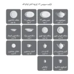 سرویس 102 پارچه 12 نفره طرح سمن - Image 6