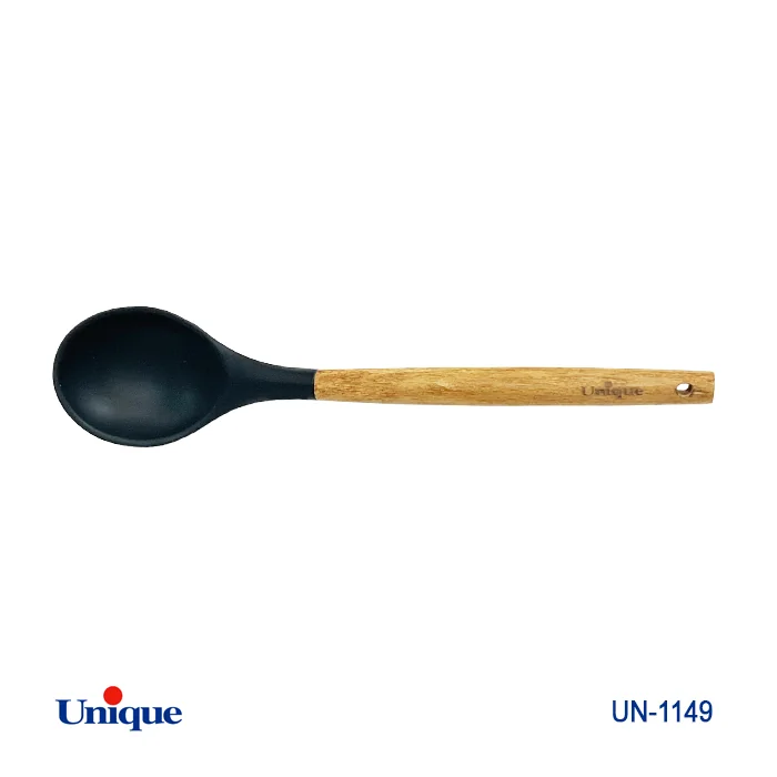 قاشق بزرگ دسته چوب سیلیکونی یونیک UN-1149 - تصویر 1